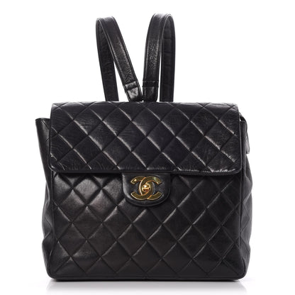 Chanel Lambskin Quilted Backpack Black 1 of 9