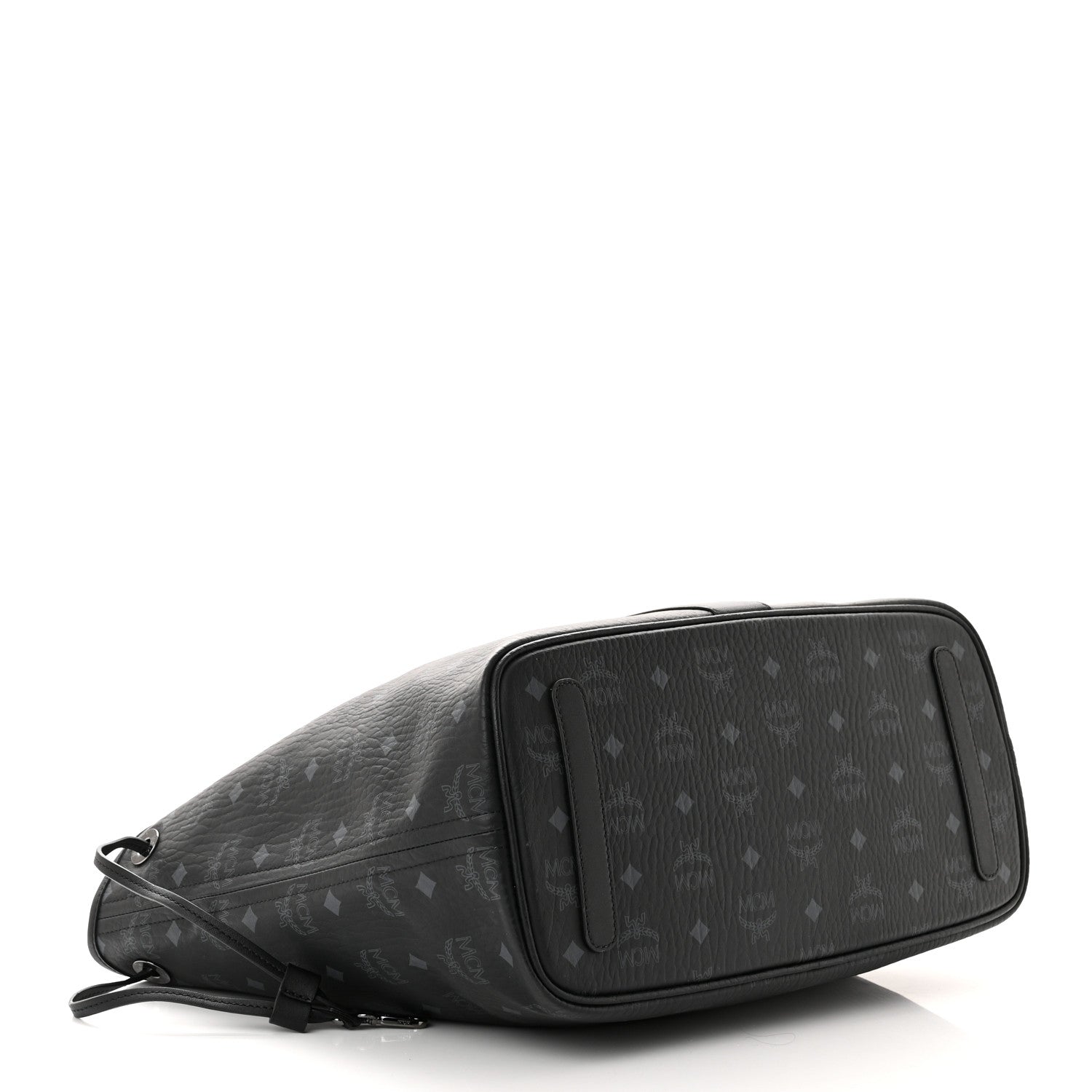 MCM Visetos Medium Liz Reversible Shopper Tote Black 7 of 19