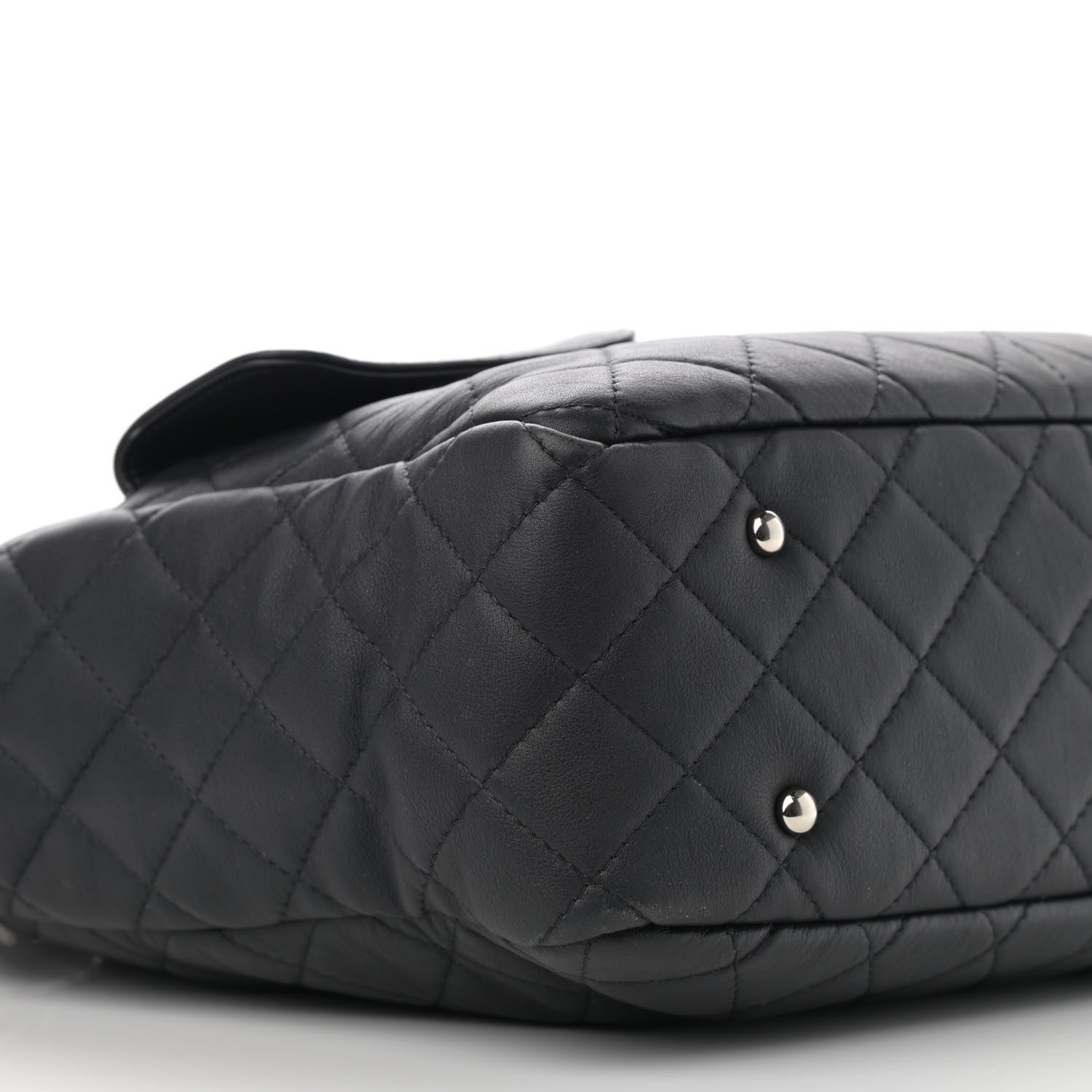 Chanel Calfskin Quilted Ultra Pocket Shopping Tote Black 9 of 13