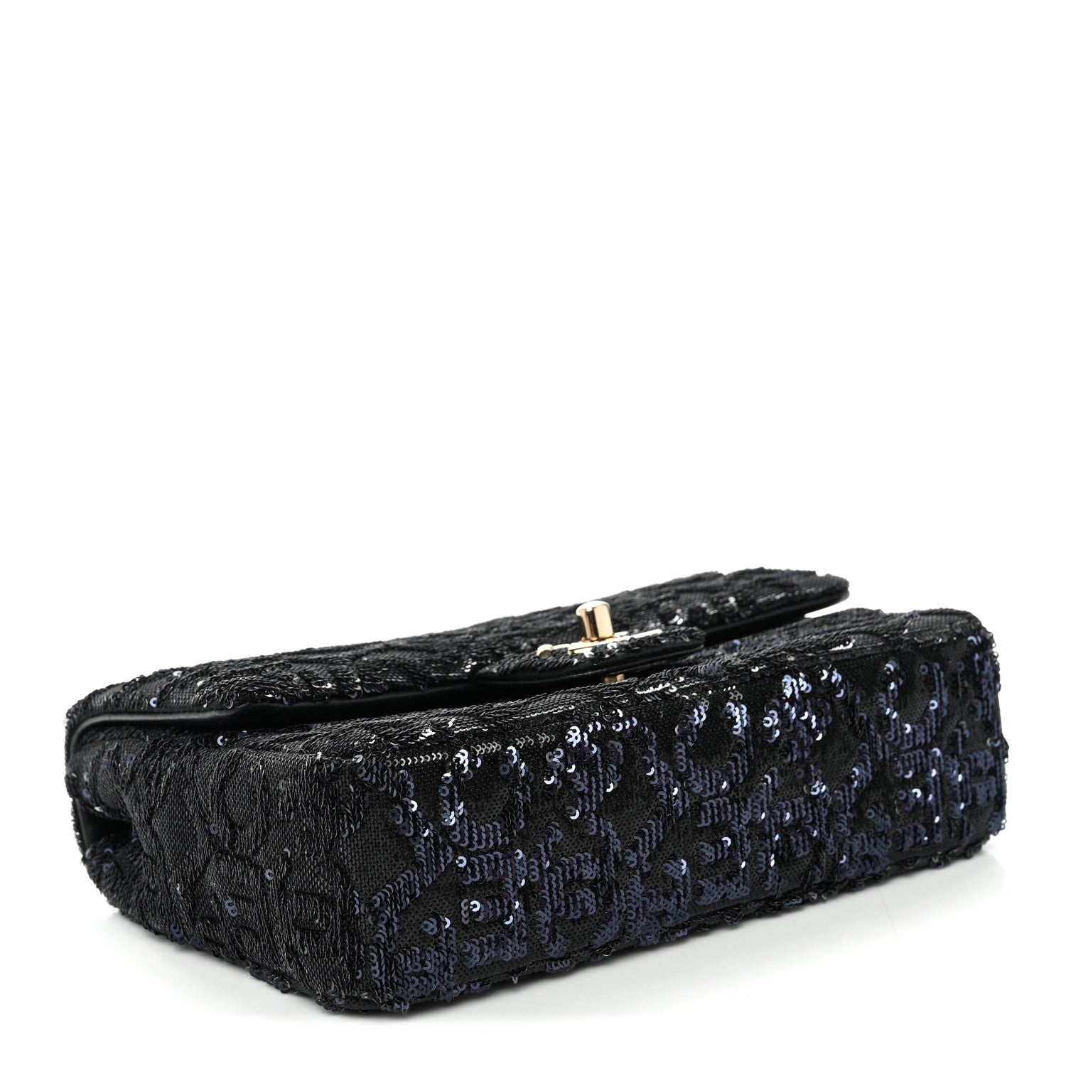 Chanel Sequin Quilted Small Single Flap Black 4 of 11