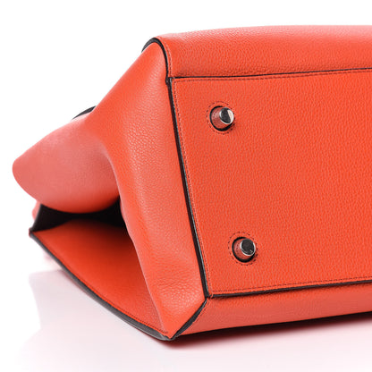 Celine Grained Calfskin Medium Edge Shoulder Bag Vermillion 14 of 16