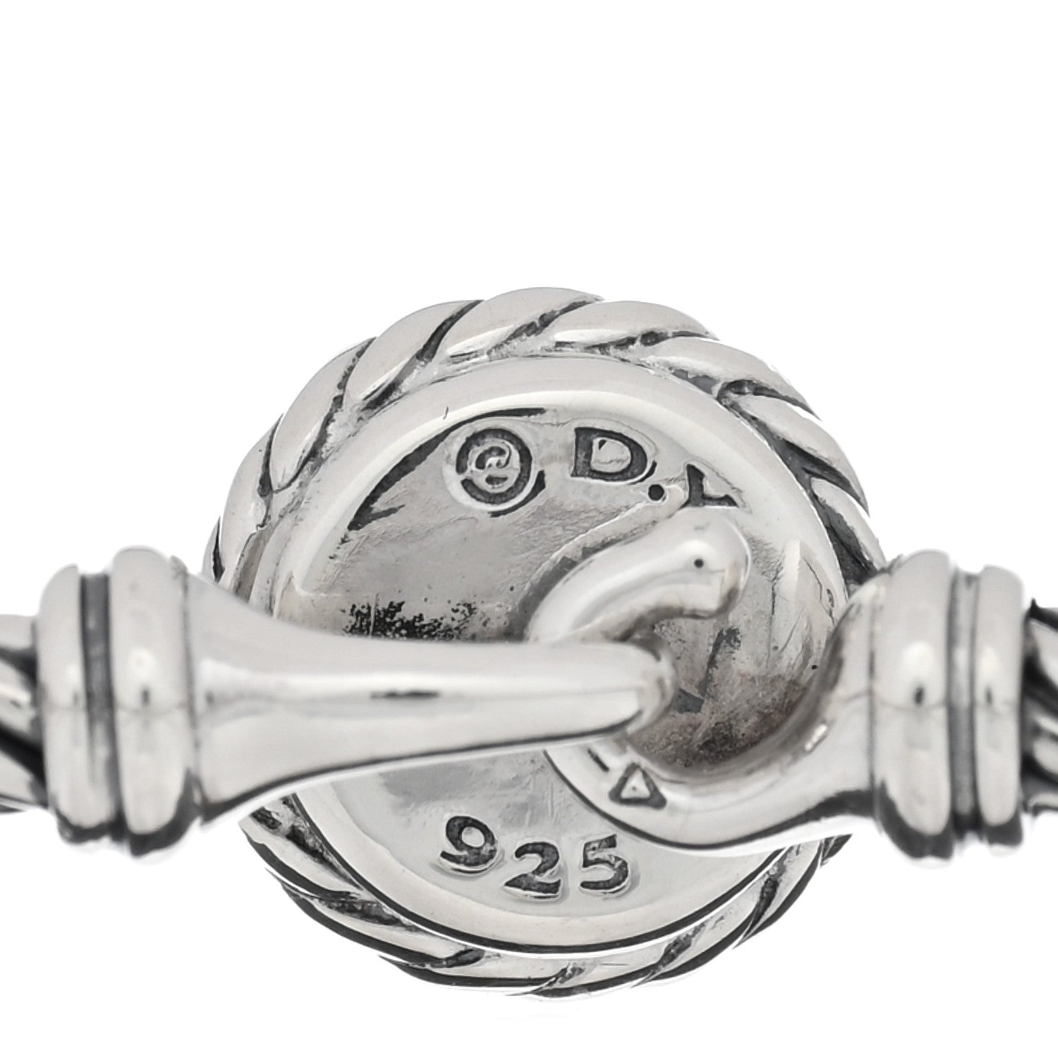 David Yurman Sterling Silver Black Orchid 3mm Chatelaine Bracelet 3 of 3