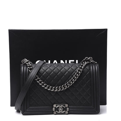 Chanel Caviar Quilted New Medium Boy Flap Black 12 of 12