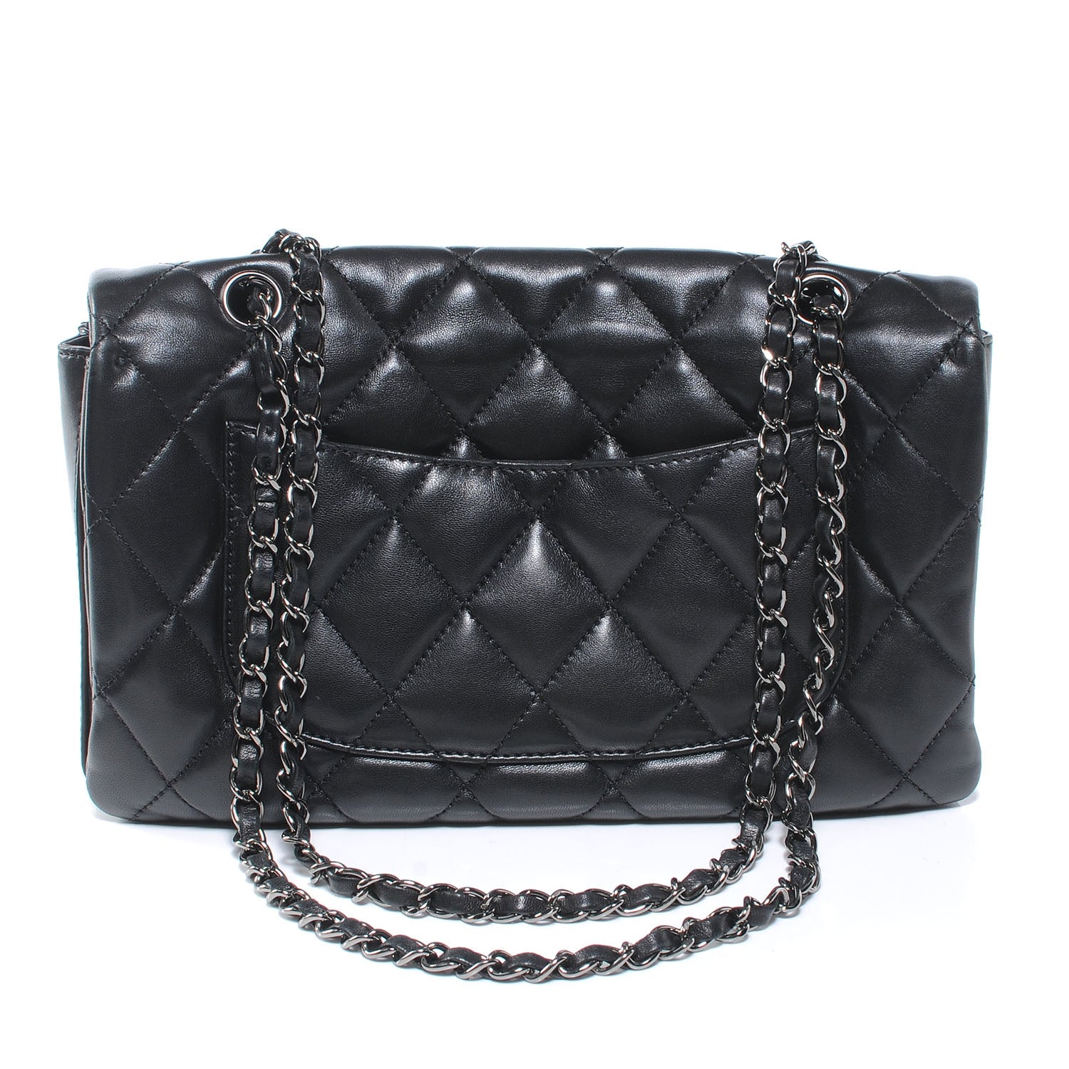 Chanel Lambskin Quilted 3 Large Flap Black 3 of 7
