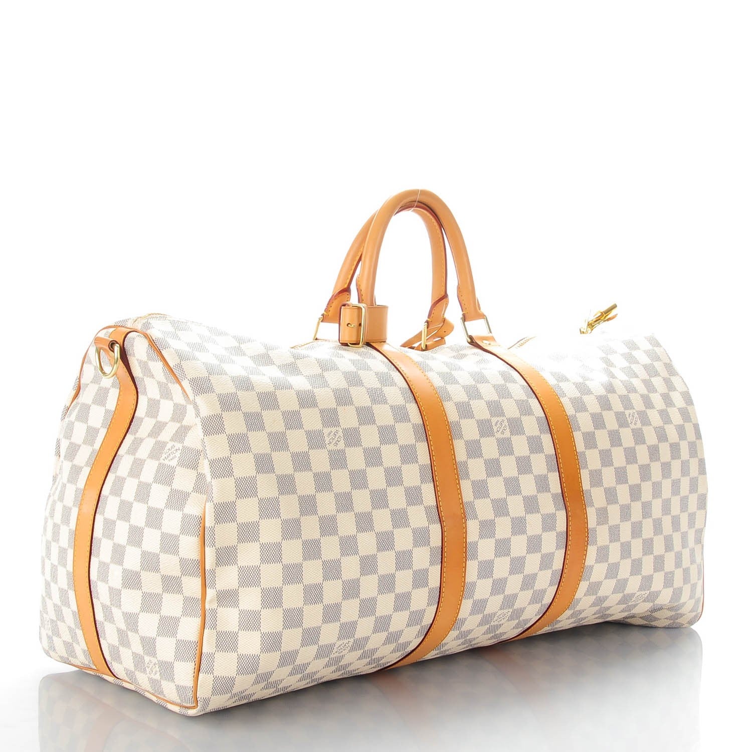 Louis Vuitton Damier Azur Keepall Bandouliere 55 3 of 8