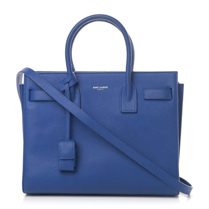 Saint Laurent Grained Calfskin Baby Sac De Jour Royal Blue 1 of 14
