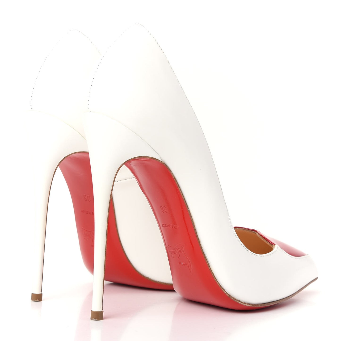 Jazz Calf Patent Corafront 120 Pumps 38 White Red