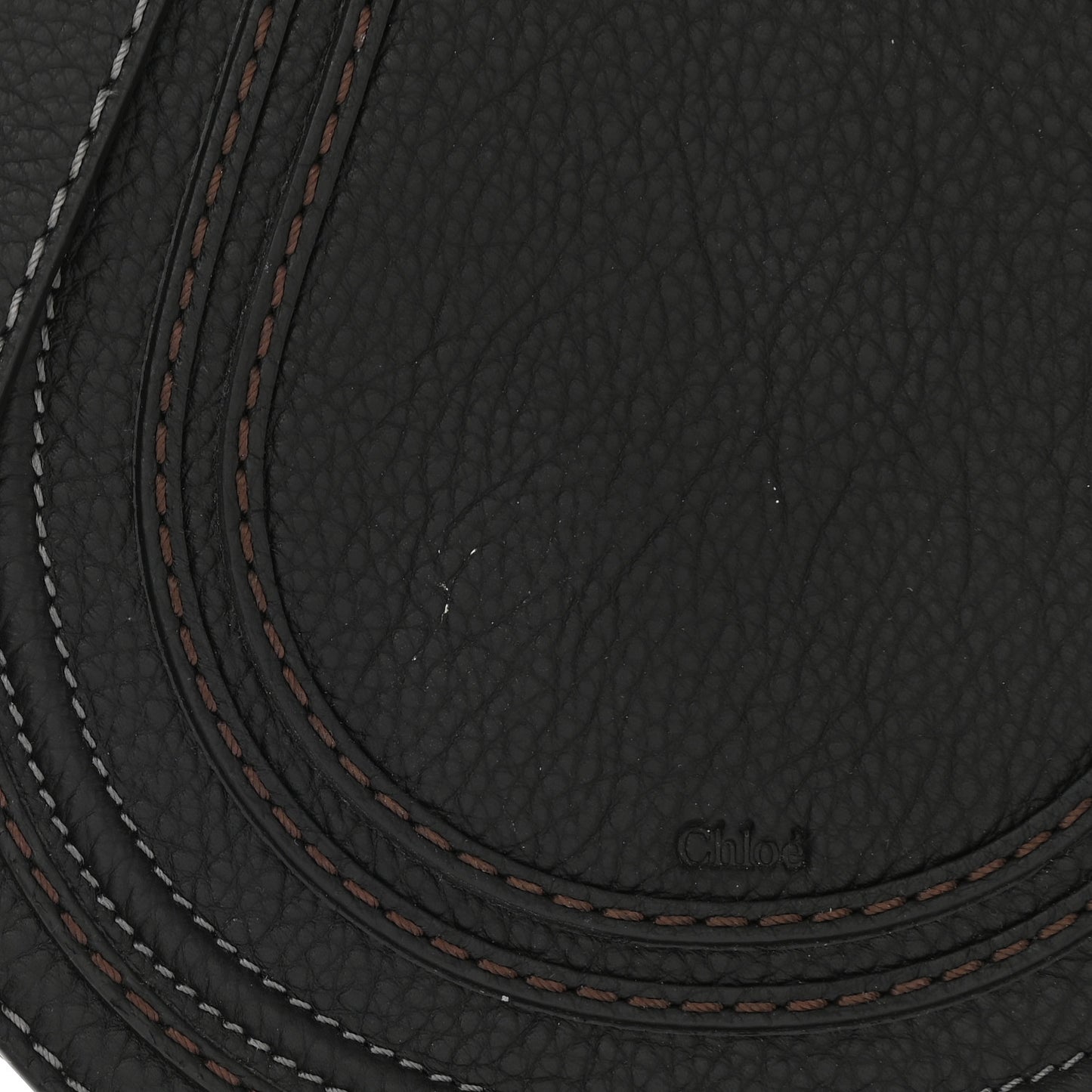 Calfskin Mini Marcie Round Crossbody Bag Black