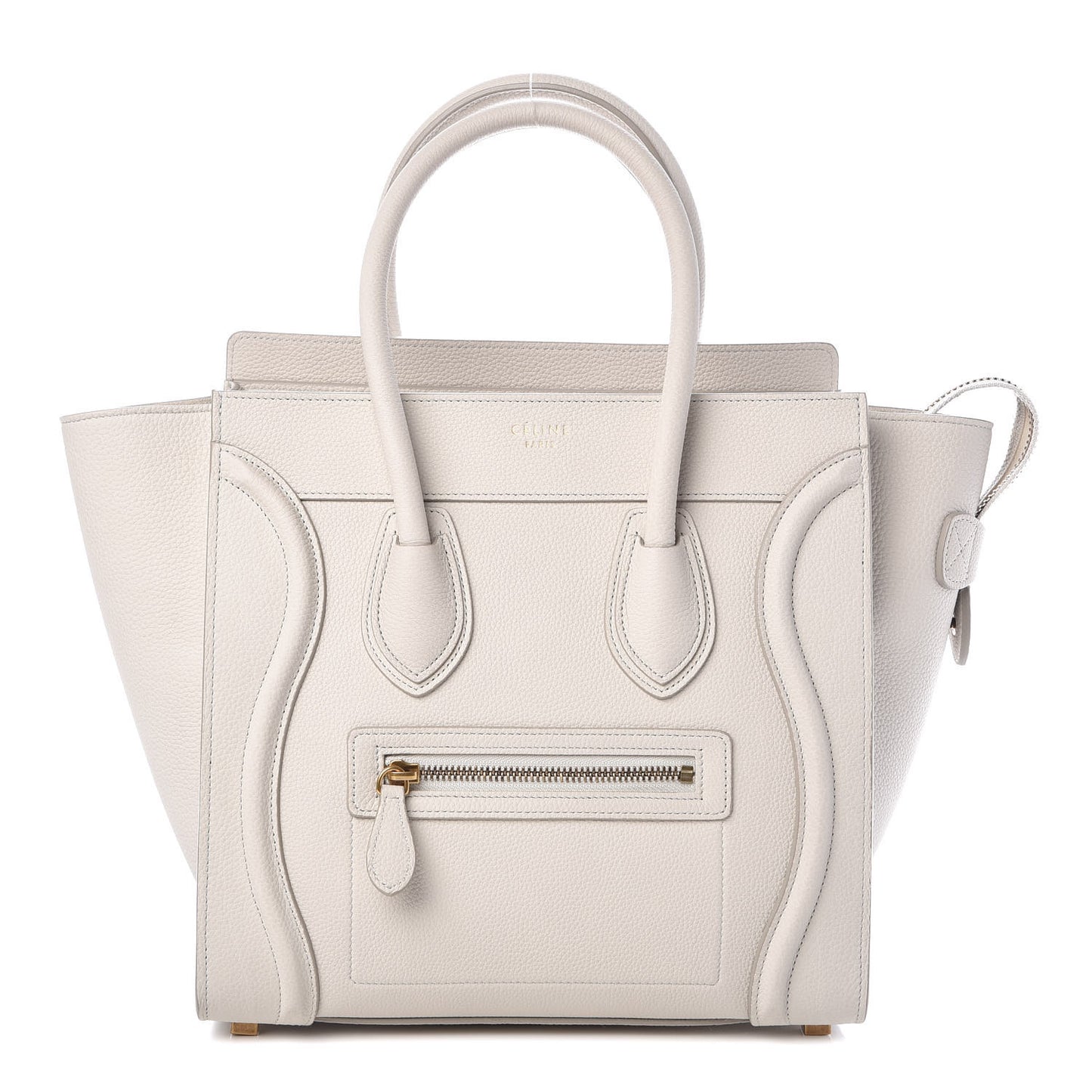 Drummed Calfskin Micro Luggage Chalk