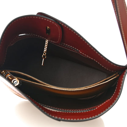 Chloe Shiny Calfskin Goatskin Medium Aby Bi-Color Bucket Bag Autumnal Brown 5 of 9