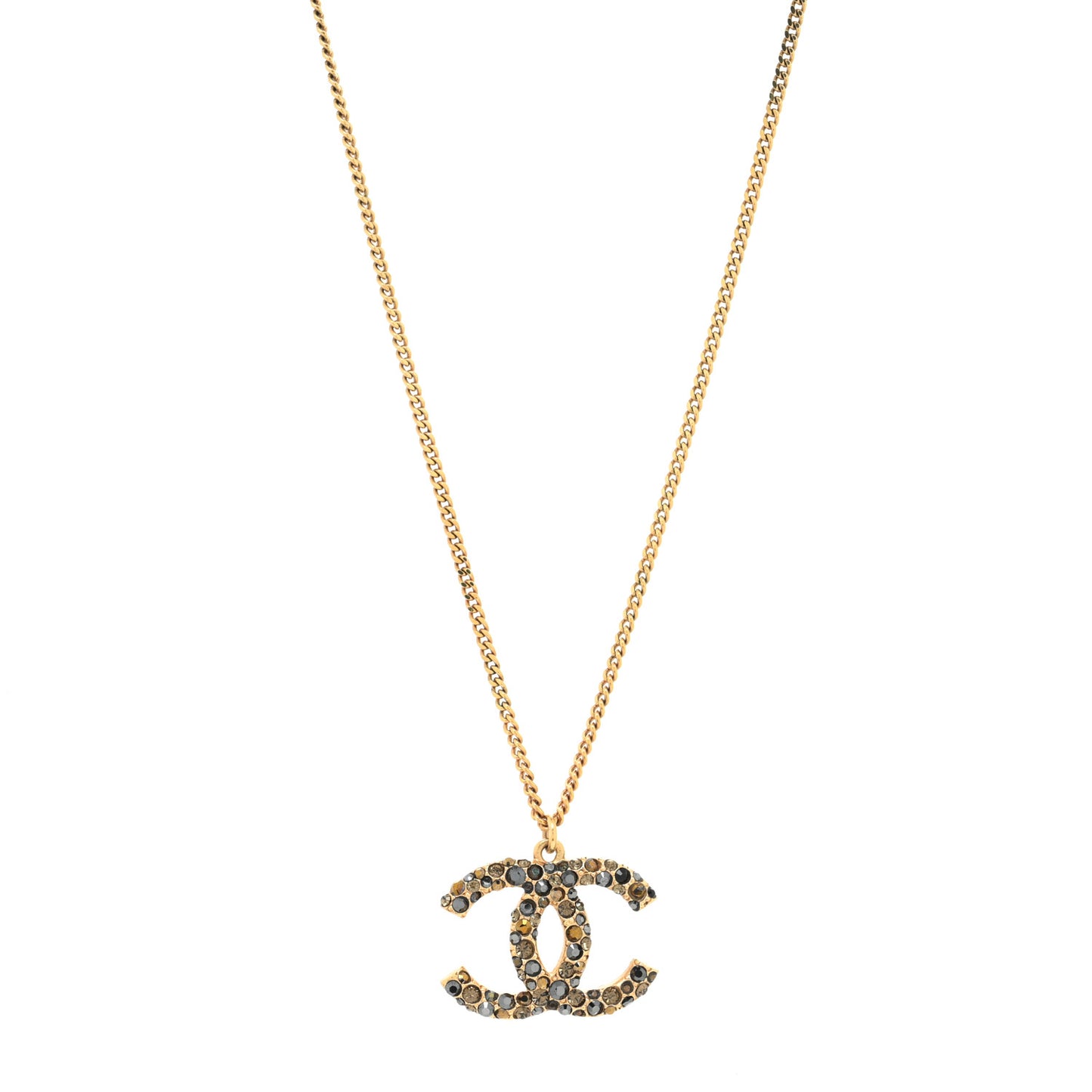 Crystal CC Necklace Multicolor Gold