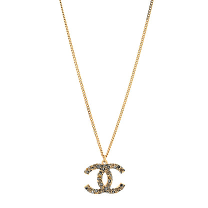 Chanel Crystal CC Necklace Multicolor Gold 1 of 3