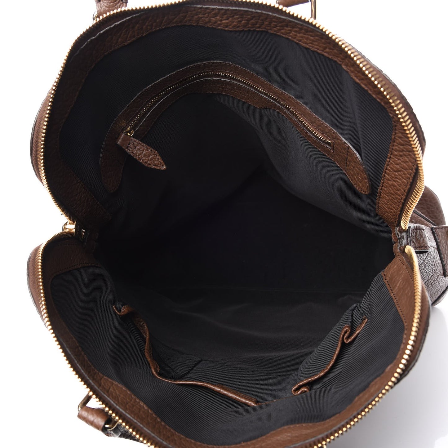 Grainy Calfskin Mens Holdall Tote Brown