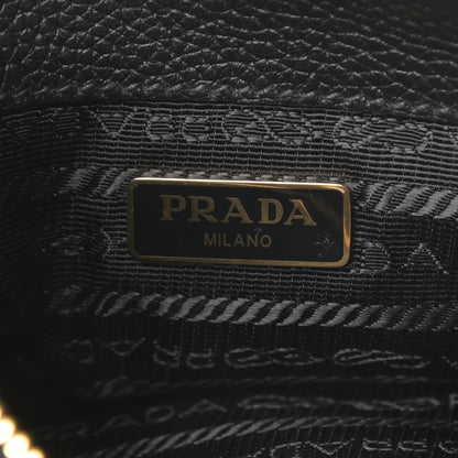 Prada Vitello Phenix Double Zip Crossbody Bag Black 7 of 12