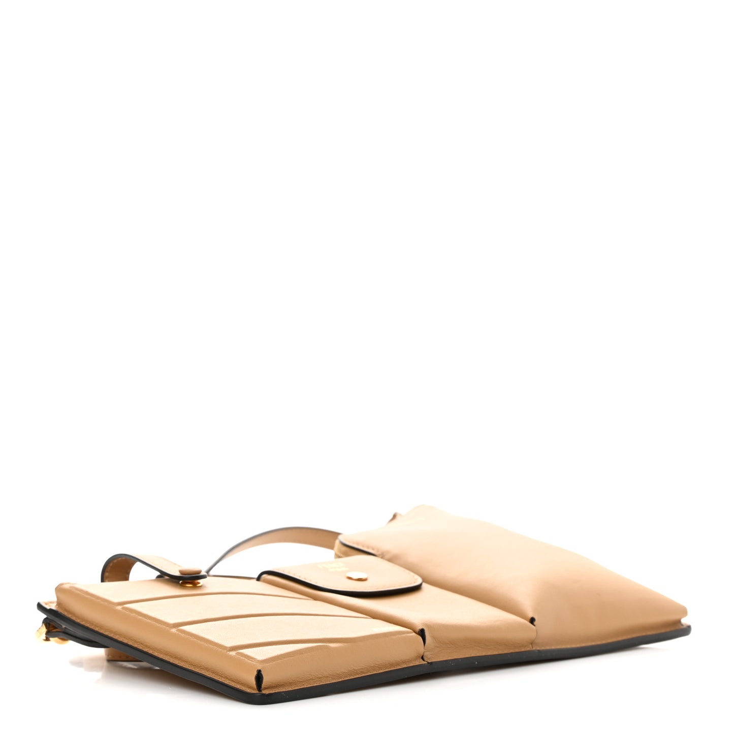 Vitello Grace Matte 3 Pocket Mini Crossbody Bag Miele Scuro