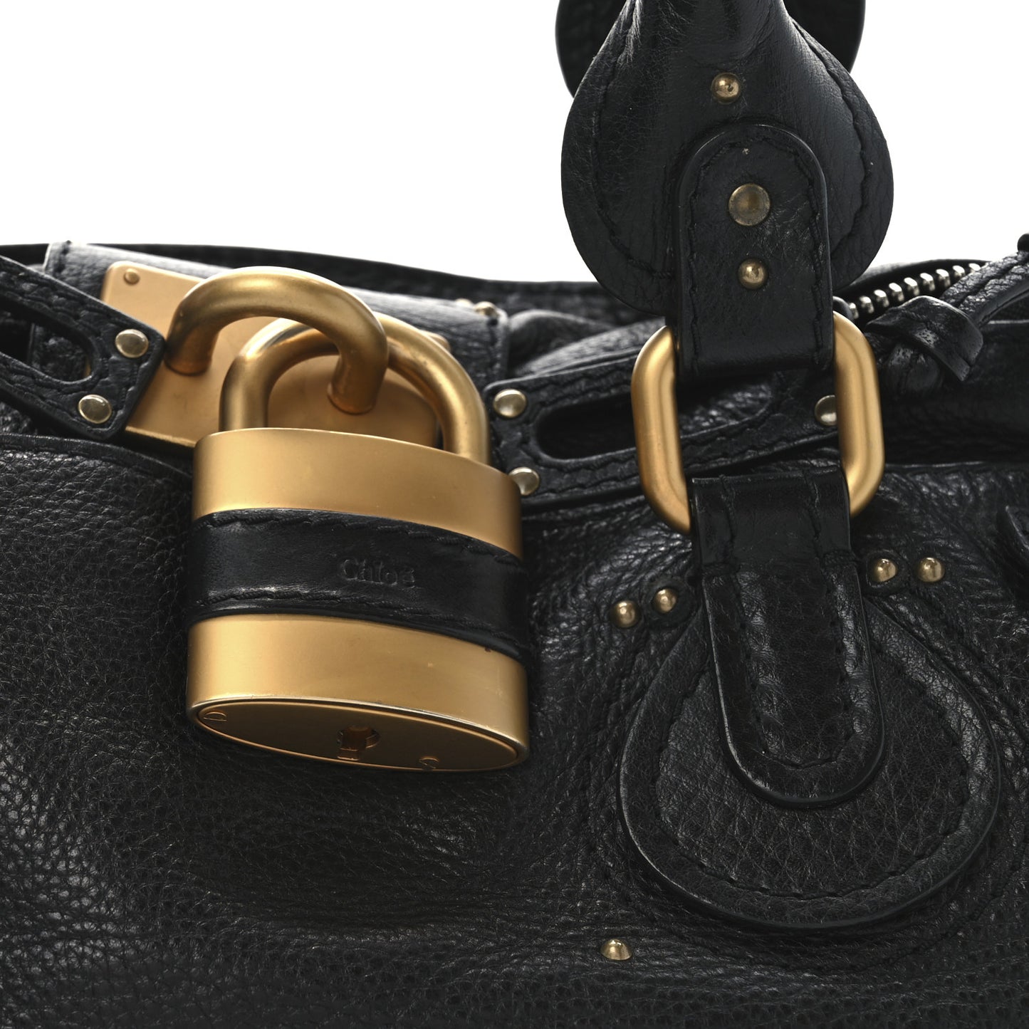 Calfskin Medium Paddington Satchel Black