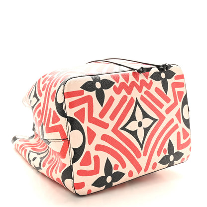 Louis Vuitton Monogram Giant Crafty NeoNoe MM Creme Rouge Black 4 of 9