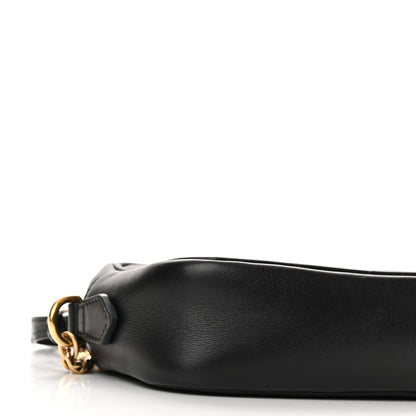 Gucci Calfskin Matelasse Mini GG Marmont Chain Shoulder Bag Black 9 of 11