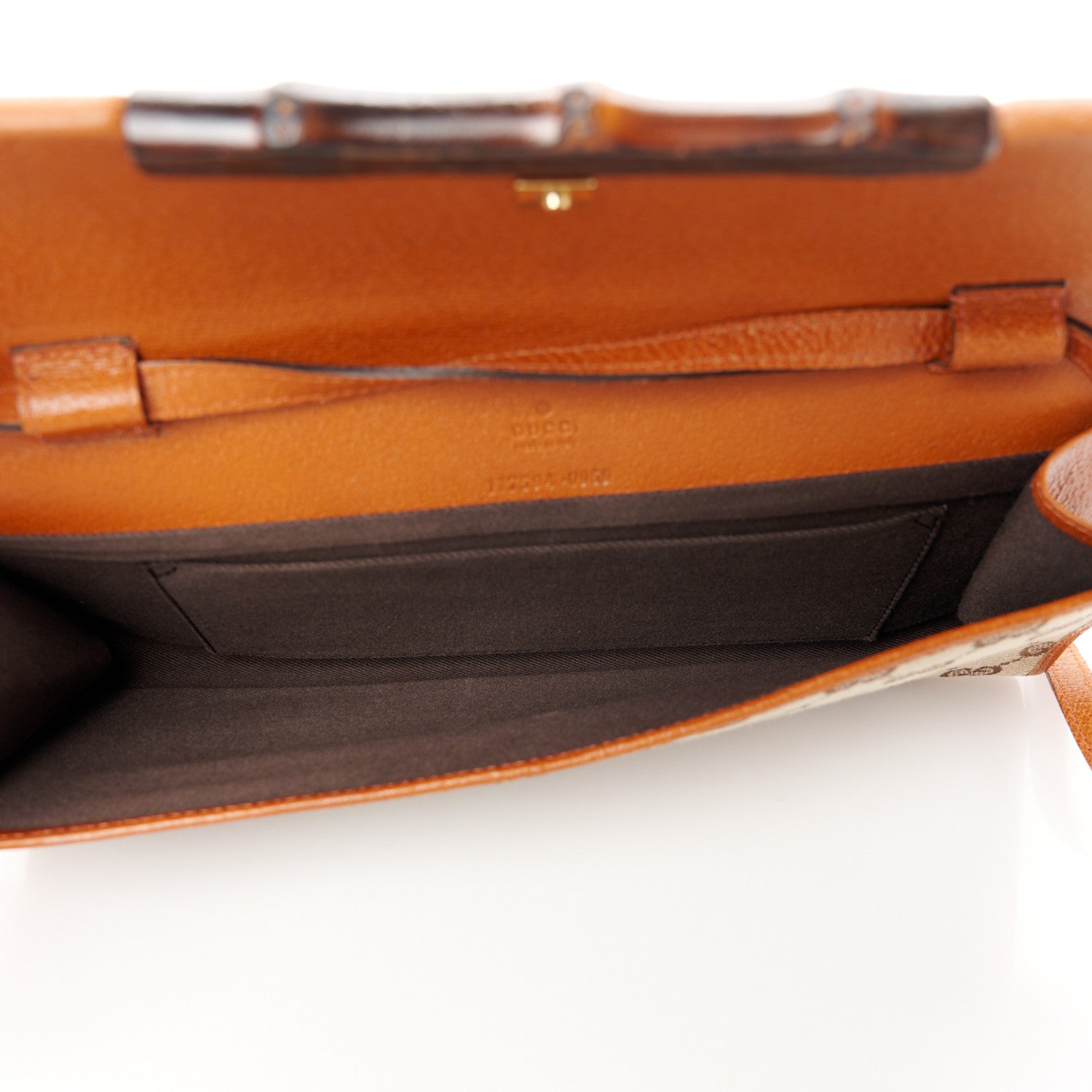 Gucci Monogram Bamboo Bar Clutch Brown 5 of 10