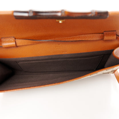 Gucci Monogram Bamboo Bar Clutch Brown 5 of 10