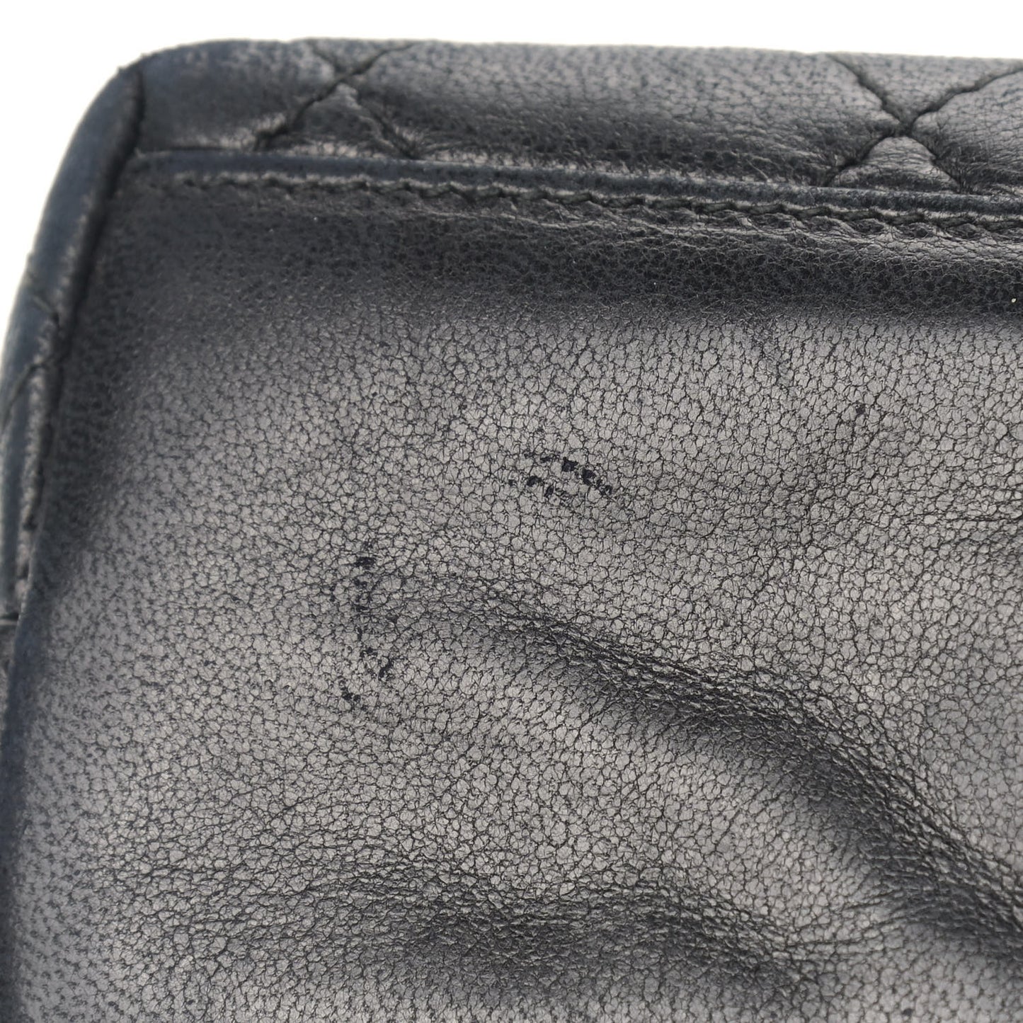 Lambskin Quilted Flap Shoulder Bag Black