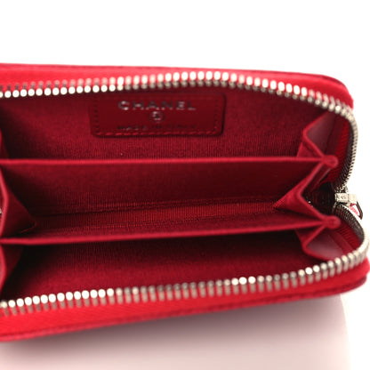 Chanel Caviar Quilted Diamond CC Zip Coin Purse Dark Pink 5 of 8