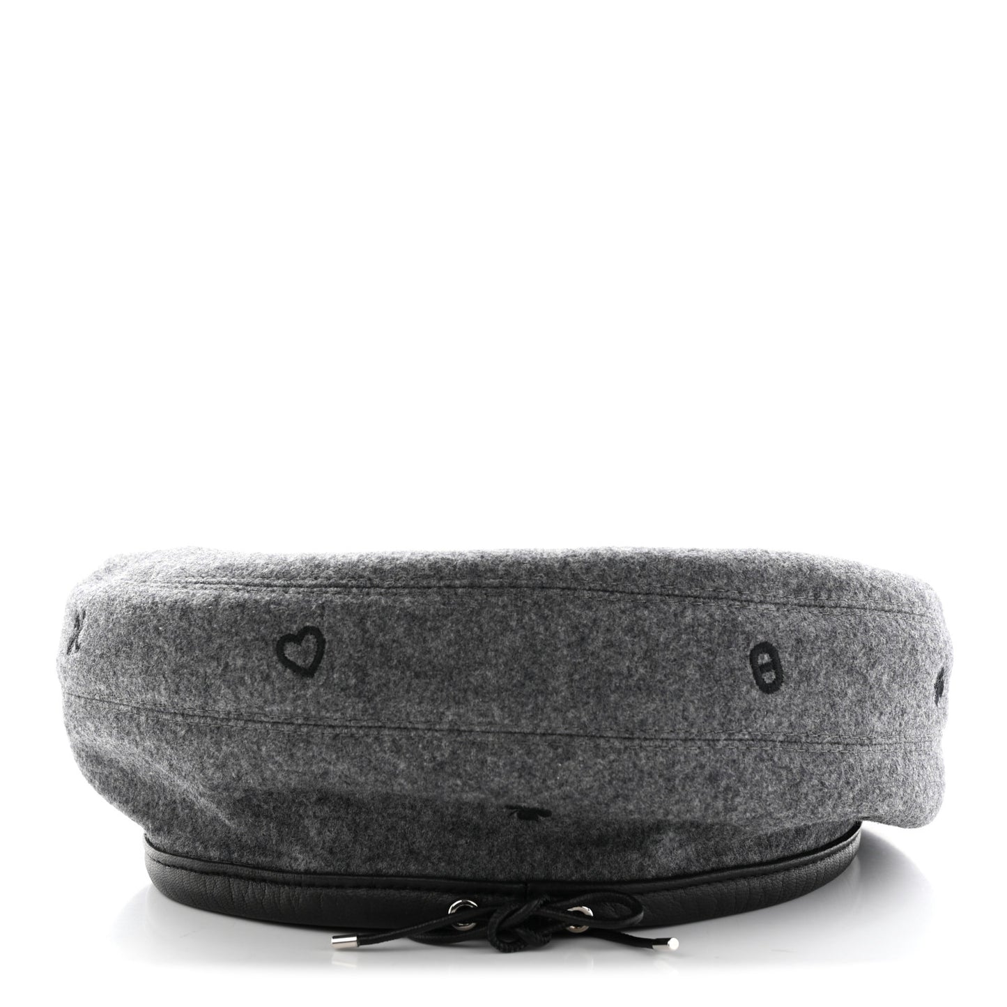 Cashmere Lambskin Saint-Honore Charms Beret 56 Charbon