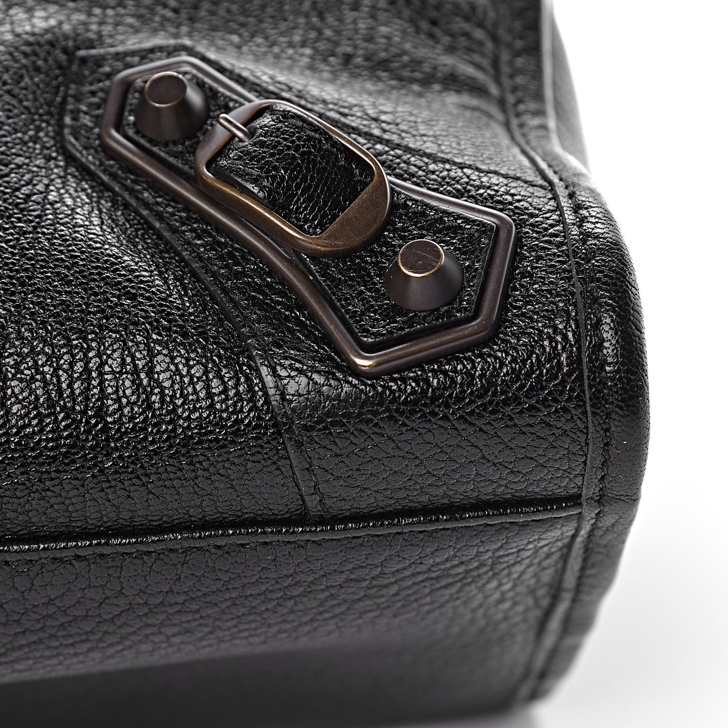 Balenciaga Chevre Classic Hardware Metallic Edge City Black 12 of 13