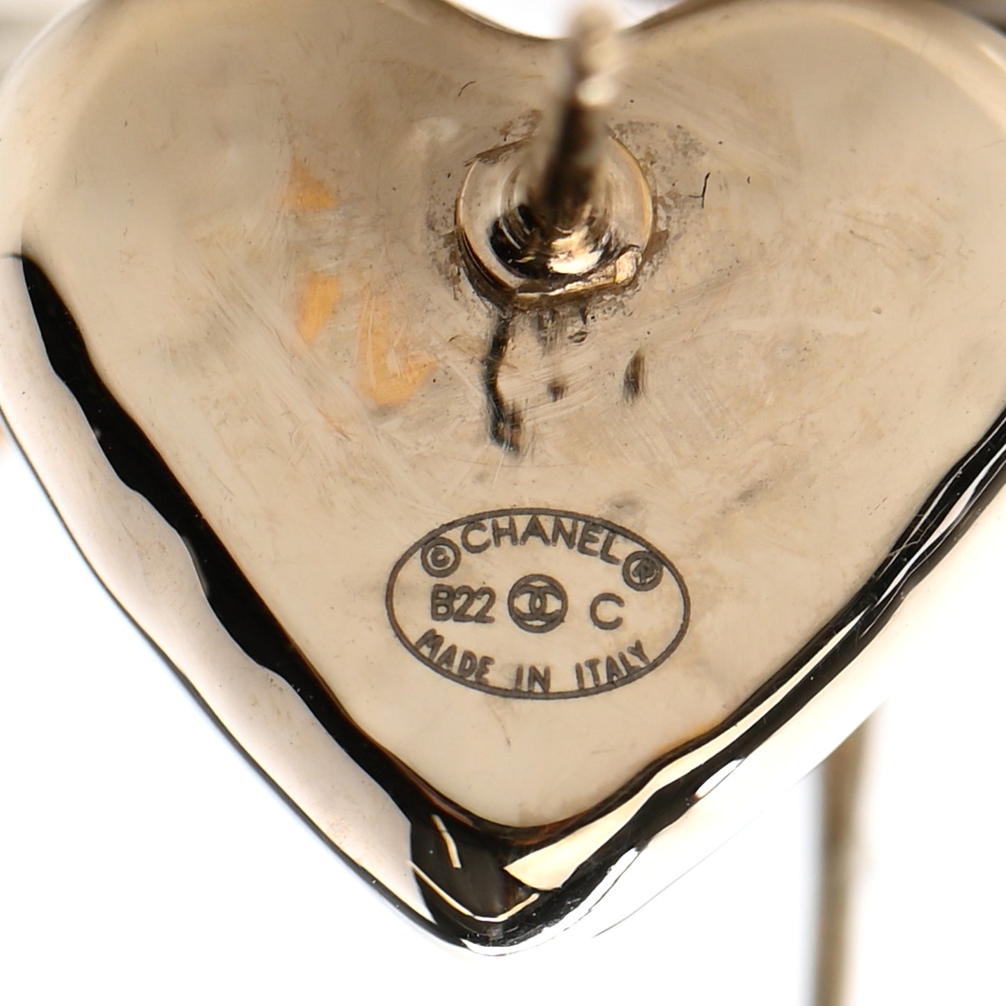 CC Heart Earrings Gold