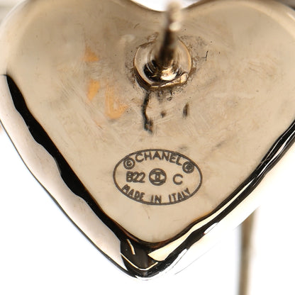 Chanel CC Heart Earrings Gold 4 of 4