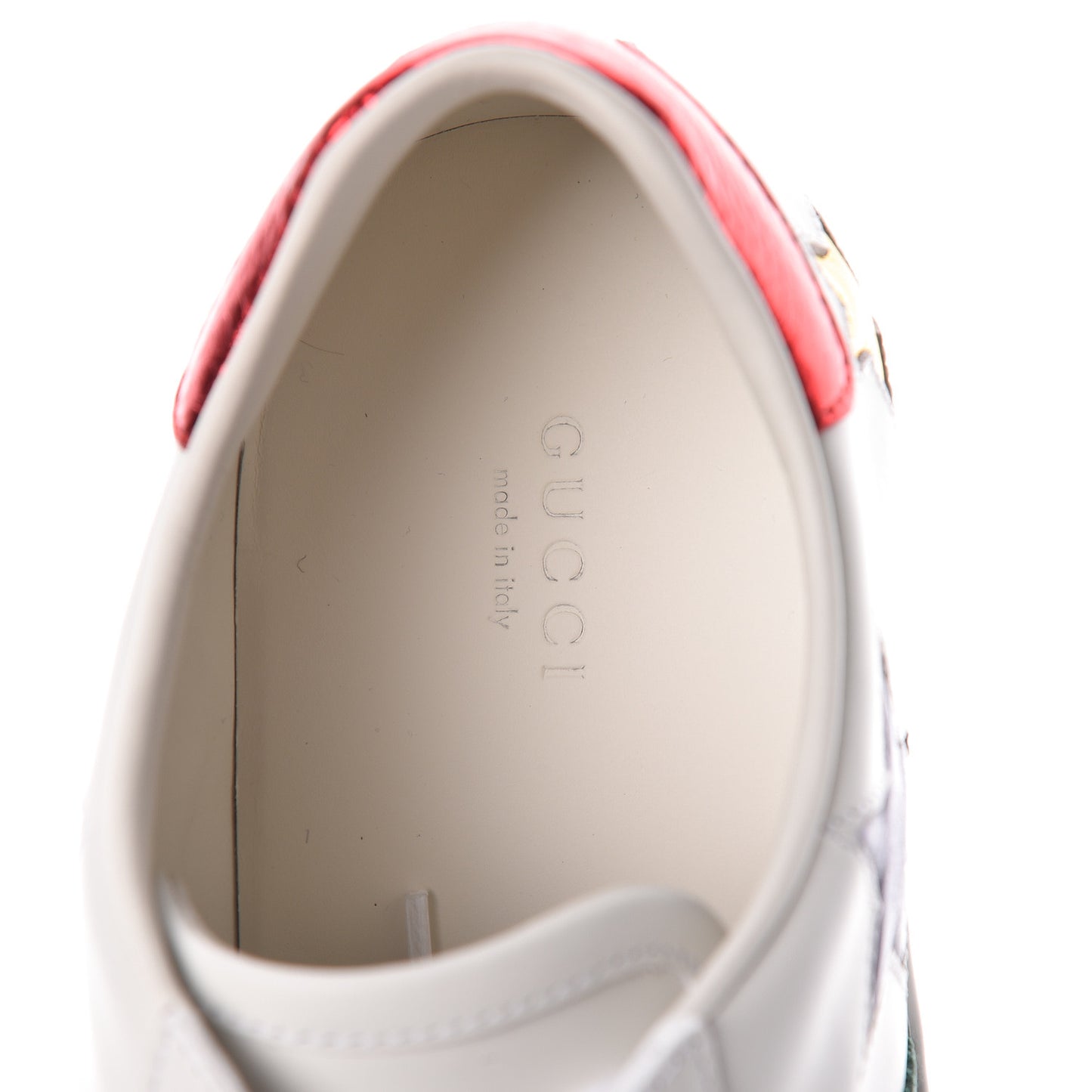Calfskin Ayers Web Star Embroidered Womens Ace Sneakers 39.5 White Multi