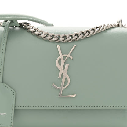 Saint Laurent Calfskin Small Monogram Sunset Vert Opaline 8 of 15