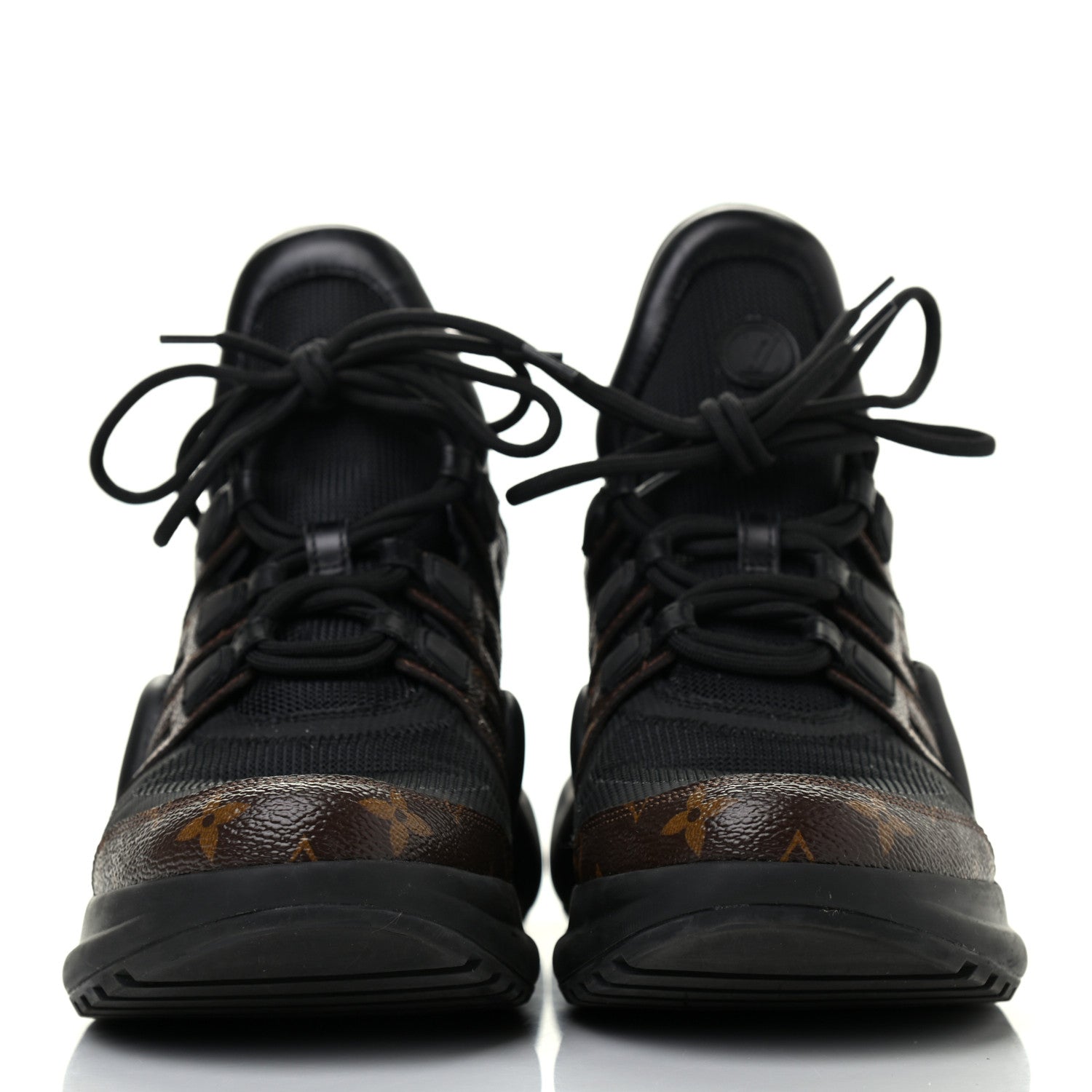 Louis Vuitton Calfskin Patent Monogram LV Archlight Sneakers 42 Black 2 of 6