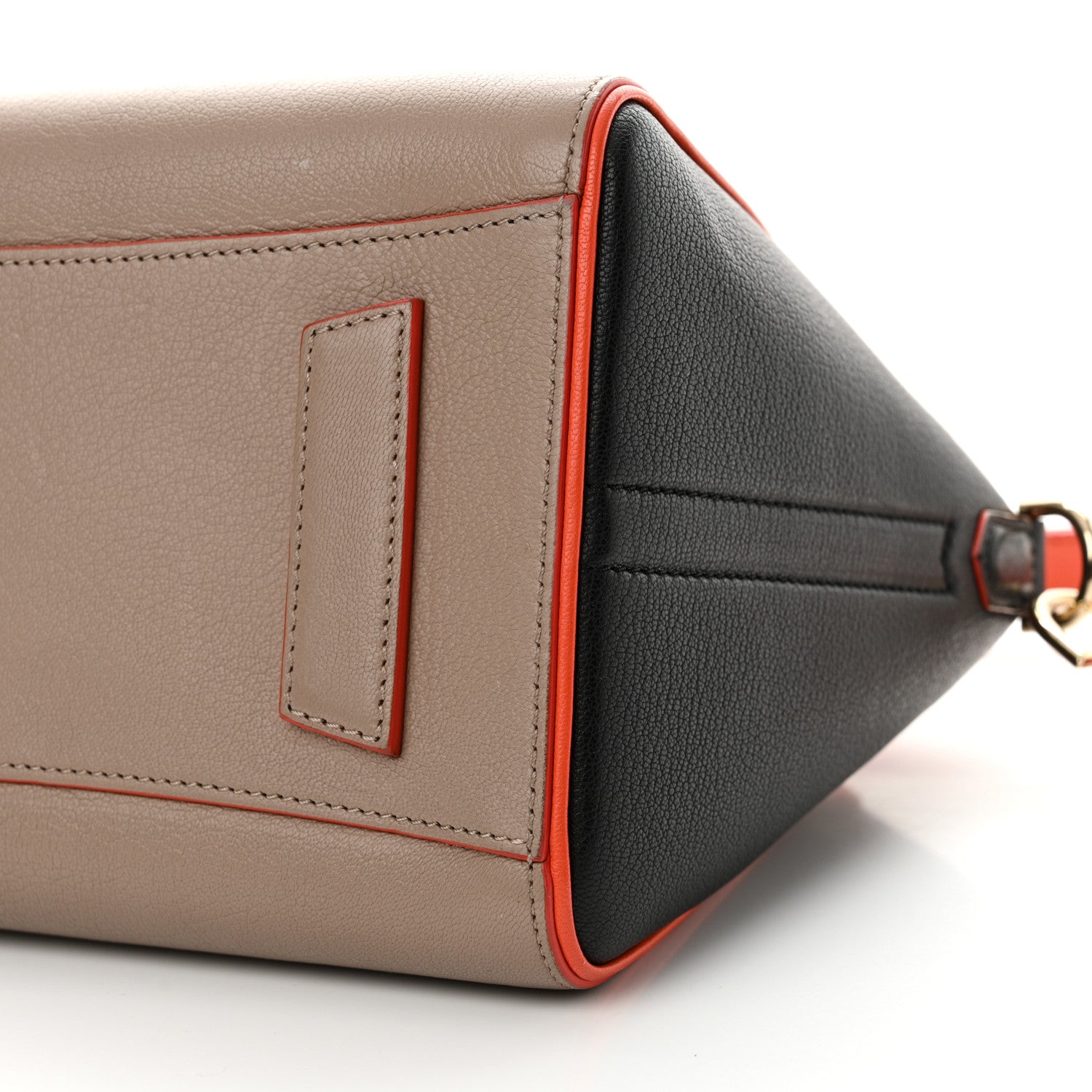 Givenchy Sugar Grained Goatskin Small Tri-Color Antigona Taupe Black Orange 10 of 13