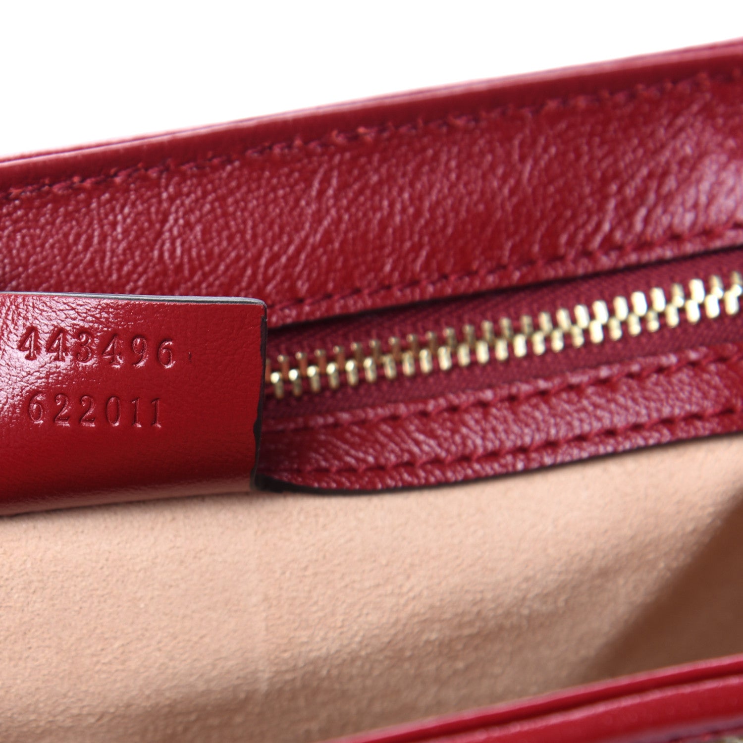 Gucci Monogram Azalea Calfskin Matelasse Diagonal Medium GG Marmont Shoulder Bag Beige Ebony New Cherry Red 7 of 10