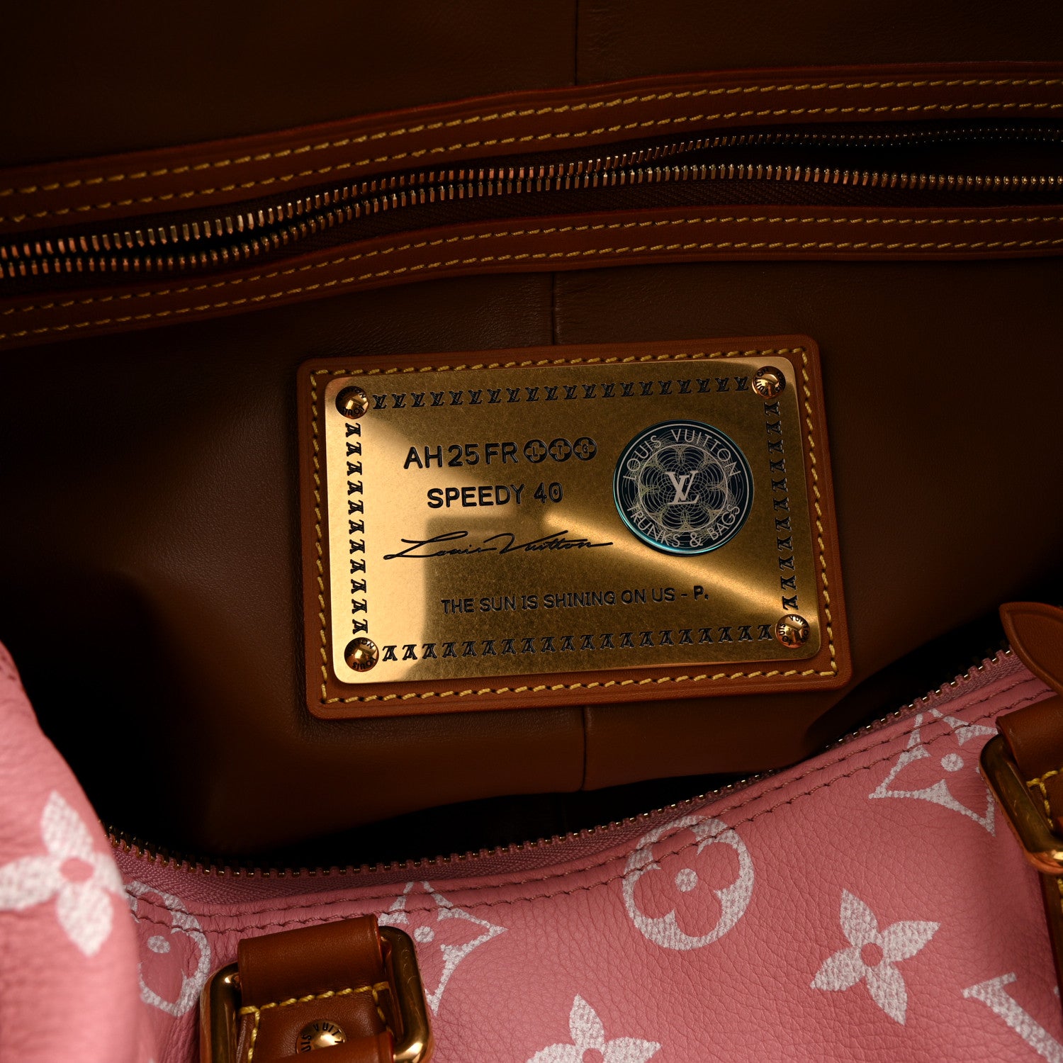 Louis Vuitton Calfskin Monogram Speedy P9 Bandouliere 40 Pink Sakura 7 of 15