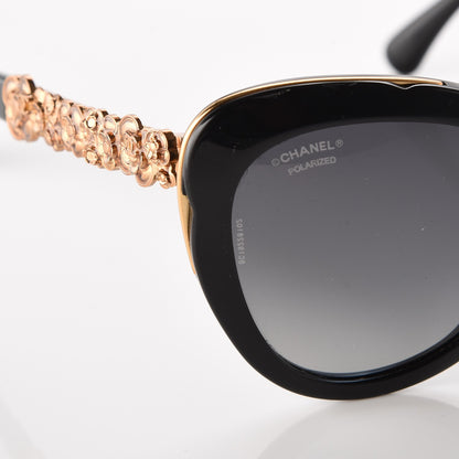 Chanel Polarized Bijou Cat Eye Sunglasses 5354 Black 7 of 8