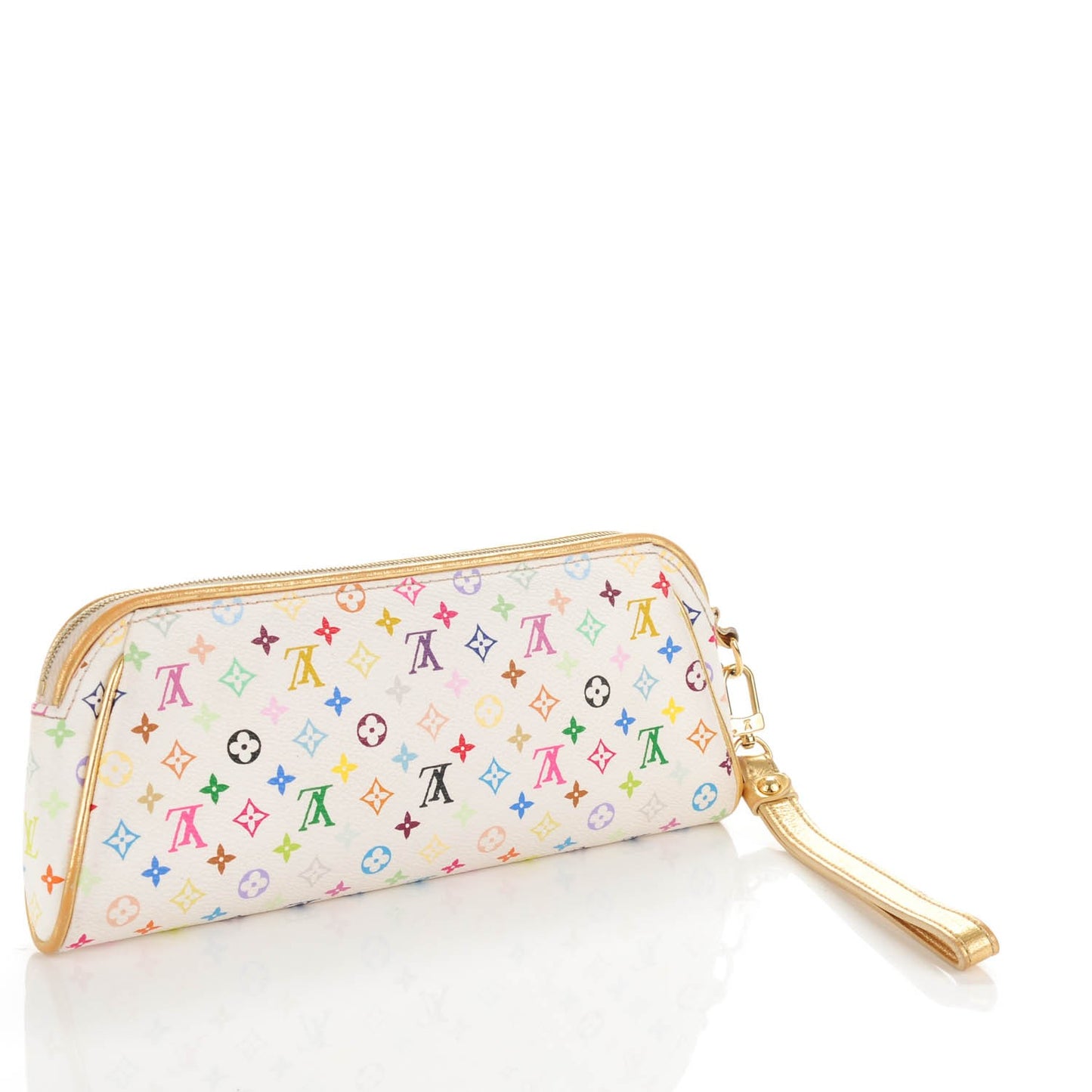 Monogram Multicolor Kate Clutch White