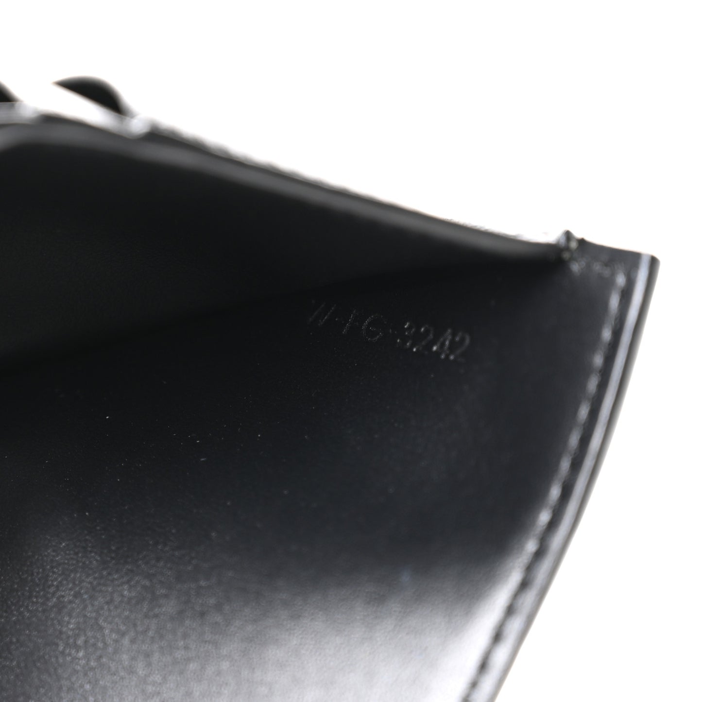 Shiny Calfskin Small Triomphe Wallet Black