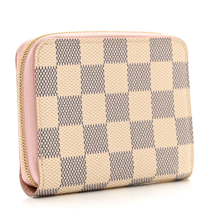 Louis Vuitton Damier Azur Zippy Coin Purse Rose Ballerine 3 of 6
