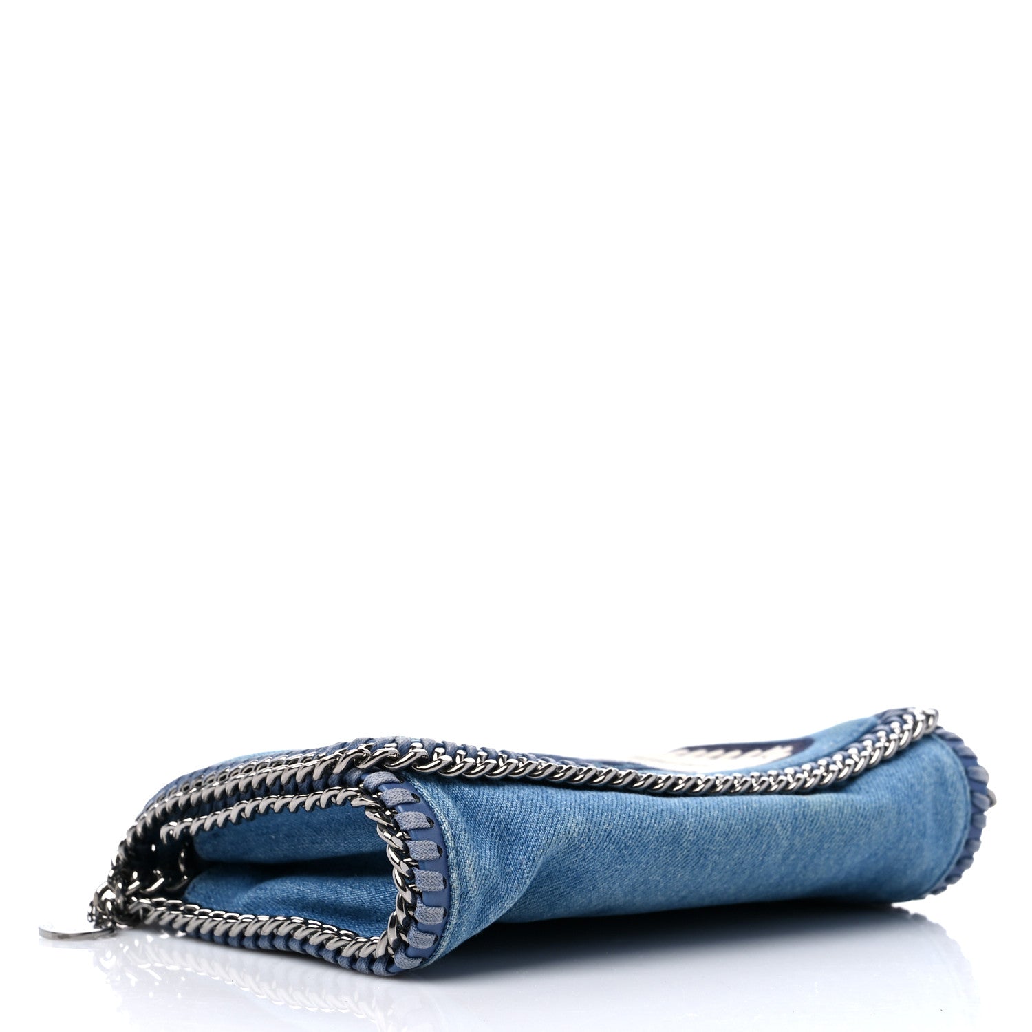 Stella McCartney Eco Denim Embroidered Zigarette Falabella Crossbody Blue 4 of 9