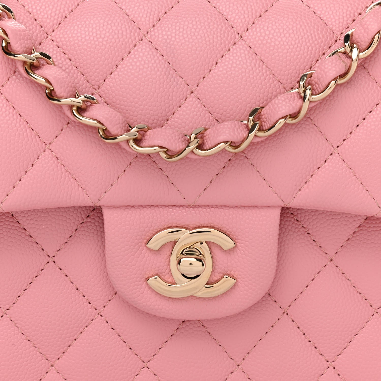 Chanel Caviar Quilted Small Double Flap Pink 8 of 11