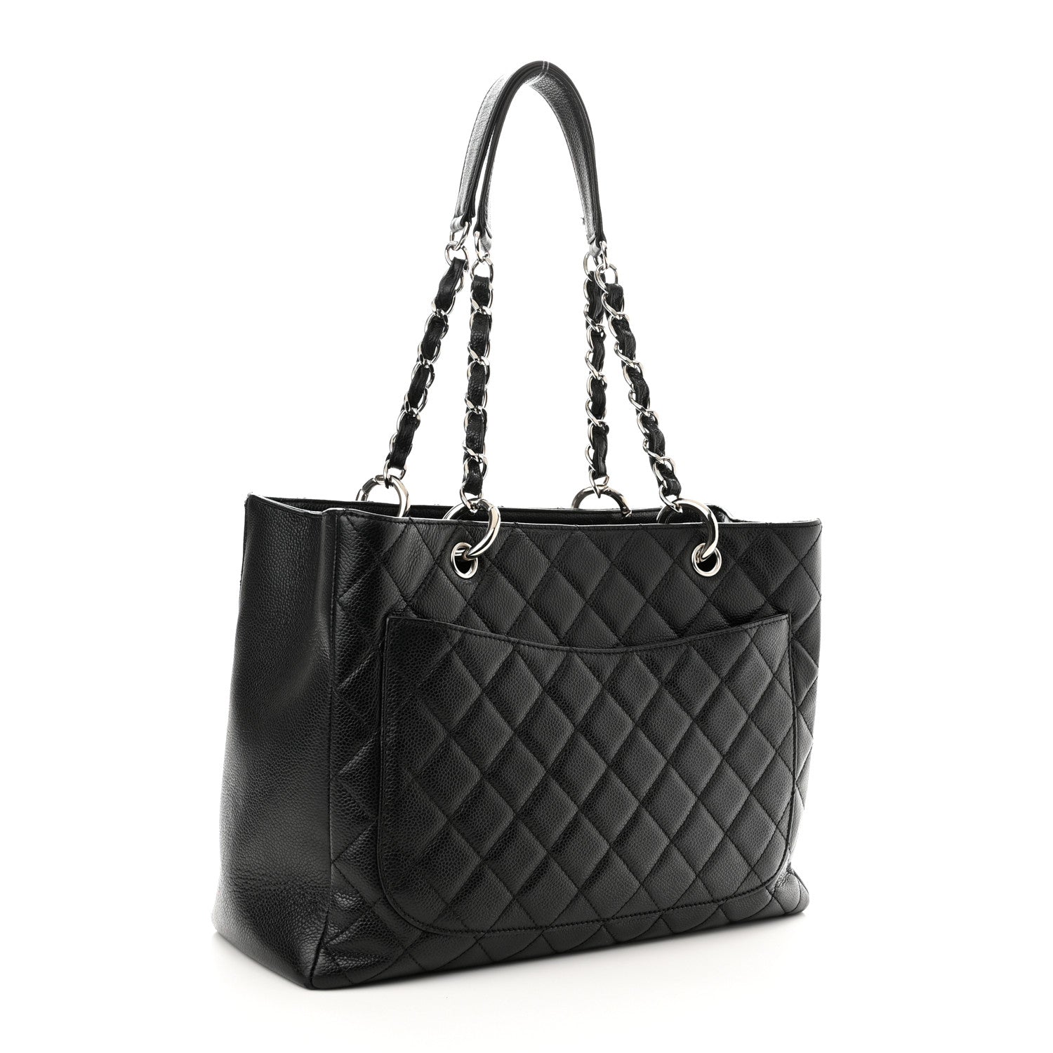 Chanel Caviar Quilted Grand Shopping Tote GST Black 3 of 10
