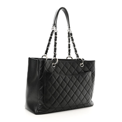 Chanel Caviar Quilted Grand Shopping Tote GST Black 3 of 10
