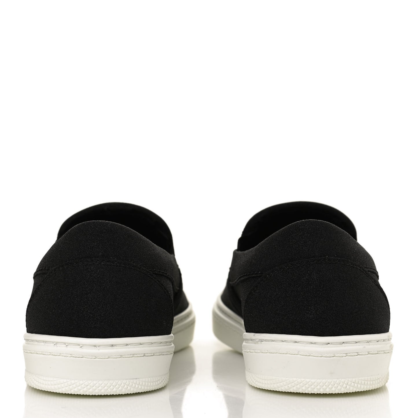 Fine Glitter Suede Calfskin Mens Grove Sneakers 40.5 Black