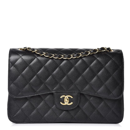 Chanel Caviar Quilted Jumbo Double Flap Black 1 of 8
