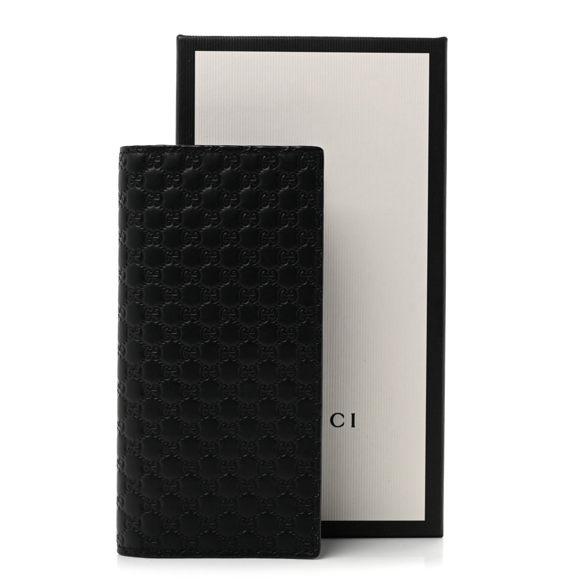 Microguccissima Bi-Fold Organizer Wallet Black