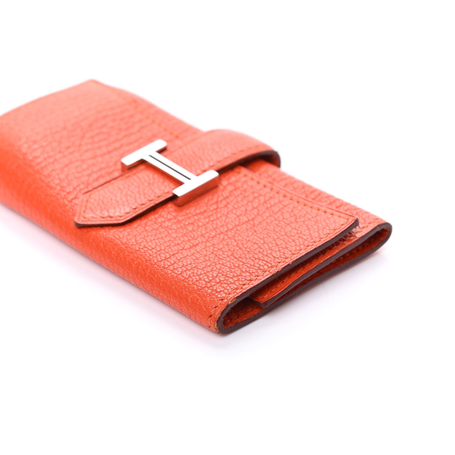 Hermes Chevre Mysore Bearn Multicles 4 Key Holder Orange 8 of 8