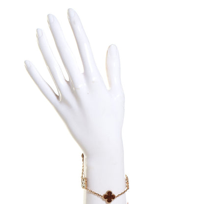 Van Cleef & Arpels 18K Rose Gold Letterwood 5 Motifs Vintage Alhambra Bracelet 2 of 6