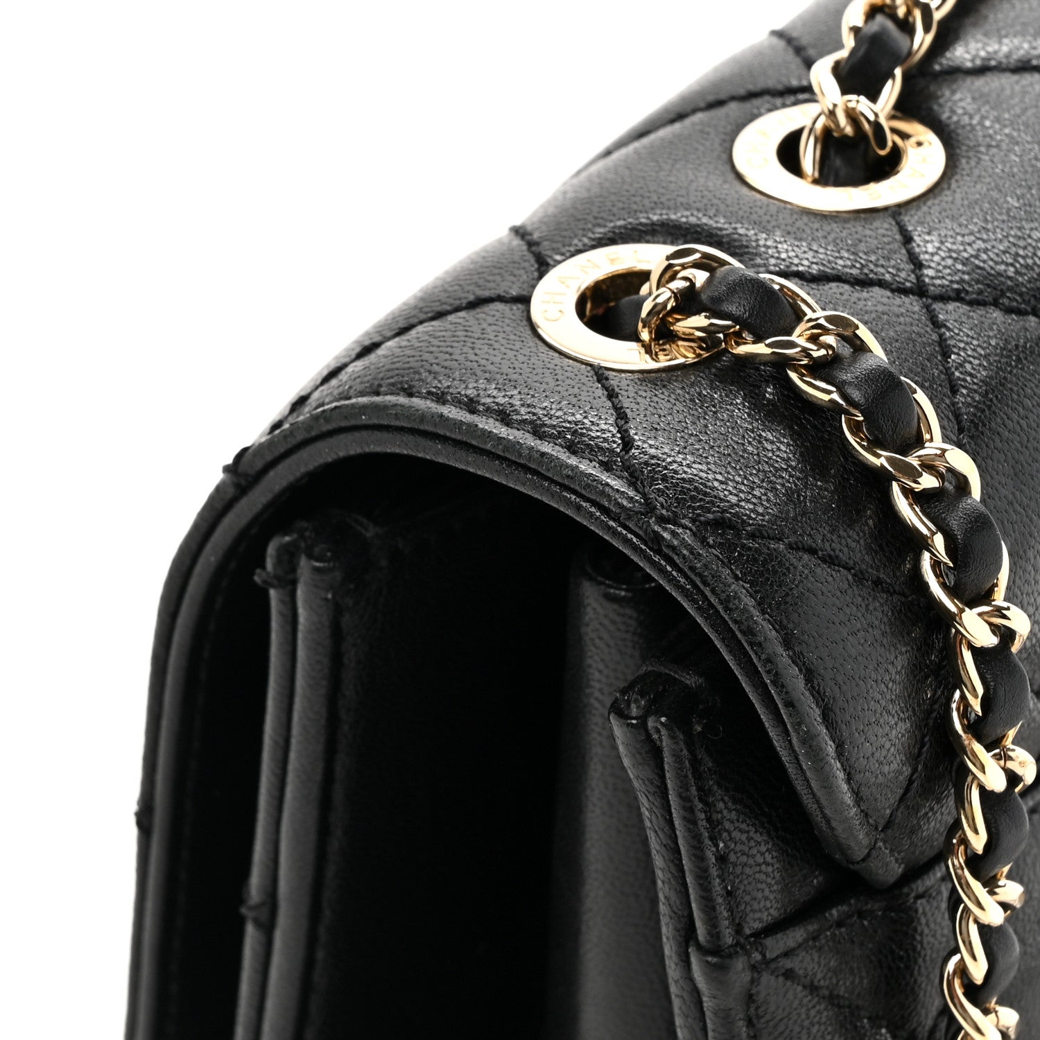 Chanel Sheepskin Quilted Beauty Lock Flap Black 17 of 19